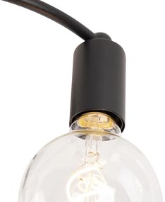 Art deco plafondlamp zwart 4-lichts - Facil