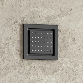 Saniclear Iron inbouw massage jet vierkant verouderd ijzer - gunmetal