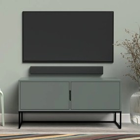 Tenzo Lipp Tv-meubel Met 2 Deuren Groen - 118x43x57cm.