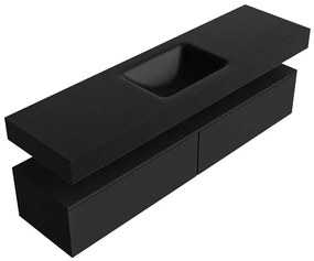 Zaro Alan badmeubel 170cm urban 2 lades met vrijhangende wastafel cloud midden 1 kraangat urban