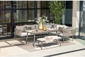 Garden Impressions Burela lounge dining set 6-delig rechts - taupe