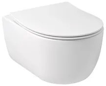 Plieger Kansas Compact randloos toilet met softclose & quick release slimme zitting mat wit