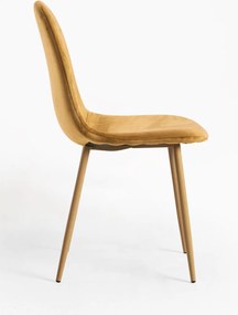 Set 4 Teok Fluwelen Stoelen