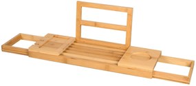 Best Design Tray verstelbare badbrug 50-90cm bamboe