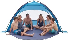 VEVOR strandtent/zonnescherm voor 6 personen, UPF 50+ bescherming, draagbare strandtent met draagtas en grondankers, lichtgewicht strandparasol voor kamperen, vissen, picknicken, zonnetent