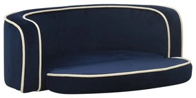 vidaXL Hondenbank inklapbaar 73x67x26 cm pluche blauw