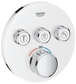 Grohe SmartControl Inbouwthermostaat - 4 knoppen - rond - wit 29904LS0