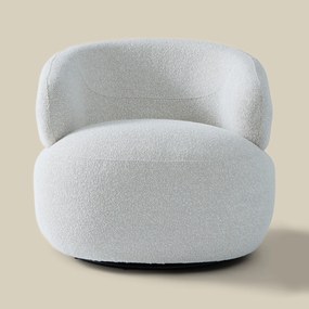 Draaibare Ronde Fauteuil Creme