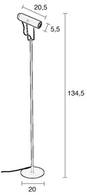 Zuiver Marlon Slanke Vloerlamp Zwart
