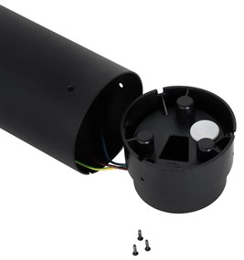 Staande buitenlamp zwart met opaal glas 80 cm IP44 - Huma