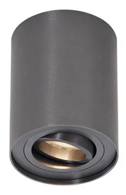Moderne opbouwSpot / Opbouwspot / Plafondspot gunmetal GU10 50mm kantelbaar - Rondoo Up Modern GU10 Binnenverlichting Lamp