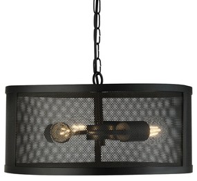 Hanglamp Van Zwart Metaal Gaas