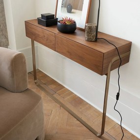 Wandconsole in walnootfineer, Merten