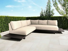 Flow. Emerald platform loungebank heather chalk All Weather loungeset Beige Sunbrella loungeset LoungesetHoek loungeset outdoor textiel -