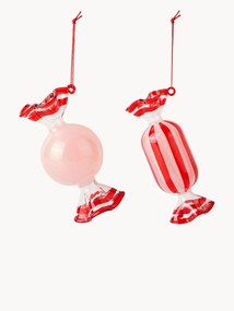 Handgemaakte kerstboomhanger Candy, set van 2