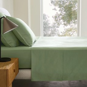 Plat laken van gewassen katoenperkal, 120 draden/cm², Sabbal
