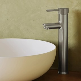 Saniclear Exclusive Curved verhoogde wastafelkraan RVS