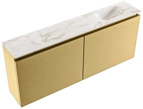 Mondiaz Ture DLux toiletmeubel 120cm oro met wastafel frappe rechts zonder kraangat