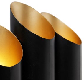 Wandlamp zwart met gouden binnenkant 6-lichts - Whistle Modern G9 cilinder / rond Binnenverlichting Lamp