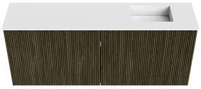 Mondiaz Joya 100cm toiletmeubel shadow met wastafel faye rechts 1 kraangat talc
