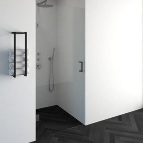 BRAUER Void nisdeur helder glas 90x200 omkeerbaar incl. glascoating PVD RVS-kleurig geborsteld GS-VON1H90200NG