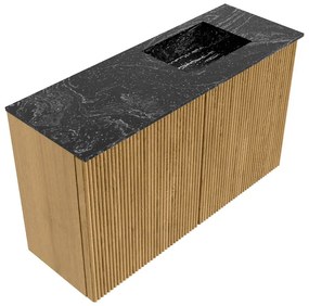Mondiaz Joya DLux 70cm toiletmeubel oak met wastafel faye rechts zonder kraangat lava