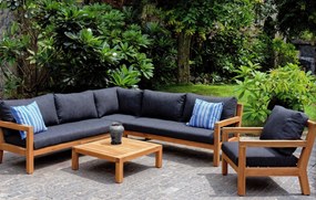 Garden Interiors Hoek Loungeset - Harby - Acacia - Zwart - Garden Interiors