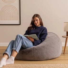 Cloudy Zitzak Vegan Bont - Grijs