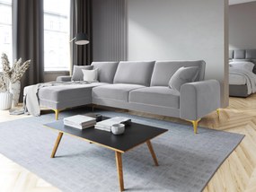 4.5-zitshoekbank Madara links velvet | Mazzini Sofas