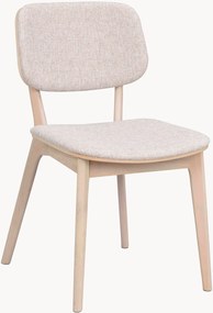 Gestoffeerde eetstoelen Barrett van eikenhout, 2 stuks
