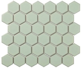 The Mosaic Factory Barcelona hexagon mozaïek tegels 28x33 lichtgreen edge