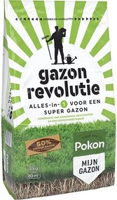 Pokon gazonmeststof 4kg voor 80m² - Gazon Revolutie - 3-in-1