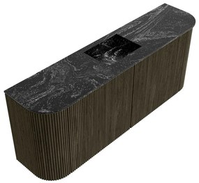 Mondiaz Joya DLux 105cm toiletmeubel ronding links/rechts shadow met wastafel faye midden 1 kraangat lava