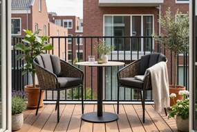 Bistroset 2 personen 70 cm Aluminium/wicker Grijs Santika Furniture Santika Tika