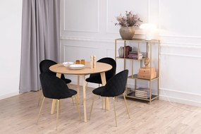 ROXY Natuurlijk eiken 90 cm - RONDE TAFEL VOOR KEUKEN/EETKAMER RETRO