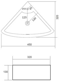 Best Design fonteinset Hoek floor 32,5 x 32,5cm