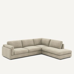 Ombouwbare hoekbank, in linnen fluweel, César