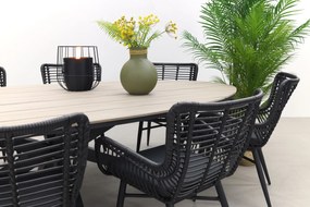 Jasmine - Black / Garden Impressions Edison 280x140 cm. - ovale tuinset