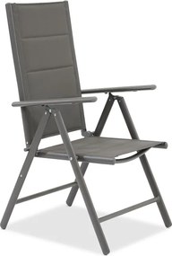 Aluminium tuinmeubelen met klaptafel 180/240 cm Verona Wood voor 12 personen Garden Point grijs