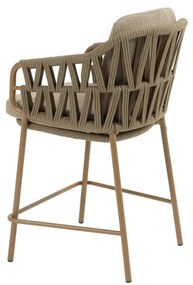 4 Seasons Outdoor Biarritz high dining set met Soho tafel 220 cm Tuinstoel   beige weerbestendig