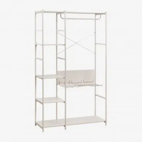 Open Kast Van Ijzer Elviah Gardenia Wit - Sklum