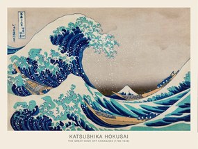 Kunstreproductie De Grote Golf van Kanawaga, (40 x 30 cm)