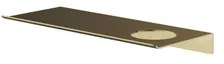 Hotbath &MORE Planchet - 30cm - inclusief bevestigings rails - 1 uitsparing - voor zeepdispenser of beker - Geborsteld messing PVD SH030HBBP