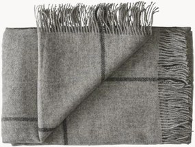 Wollen plaid Mandø met franjes