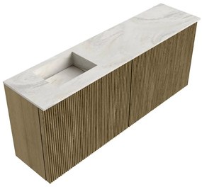 Mondiaz Joya DLux 100cm toiletmeubel dusk met wastafel faye links zonder kraangat ostra