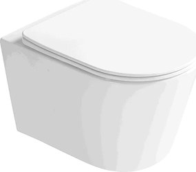 Mexen Rico 2.0 Rimless Tornado wc-pot met slank, langzaam sluitend toiletzitting, duroplast, wit glanzend - 3072L4000T
