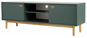 Tenzo Svea Scandinavisch Tv-meubel Groen Met Eiken - 170x44x57cm.