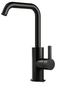 Hotbath Ace Wastafelmengkraan - opbouw - draaibare uitloop - zonder waste - zwart geborsteld PVD AC004MBP