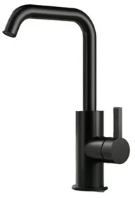 Hotbath Ace Wastafelmengkraan - opbouw - draaibare uitloop - zonder waste - zwart geborsteld PVD AC004MBP
