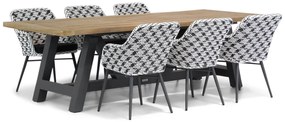 Tuinset 6 personen 260 cm Wicker Zwart Lifestyle Garden Furniture Crossway/Trente
